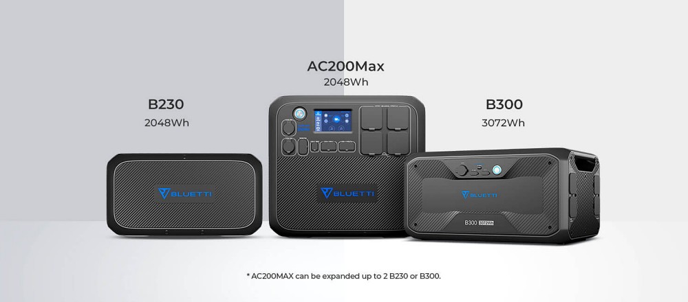 ชุดเครื่องปั่นไฟ พาวเวอร์บ๊อก BLUETTI AC200MAX+B230 Home Battery Backup 4096Wh