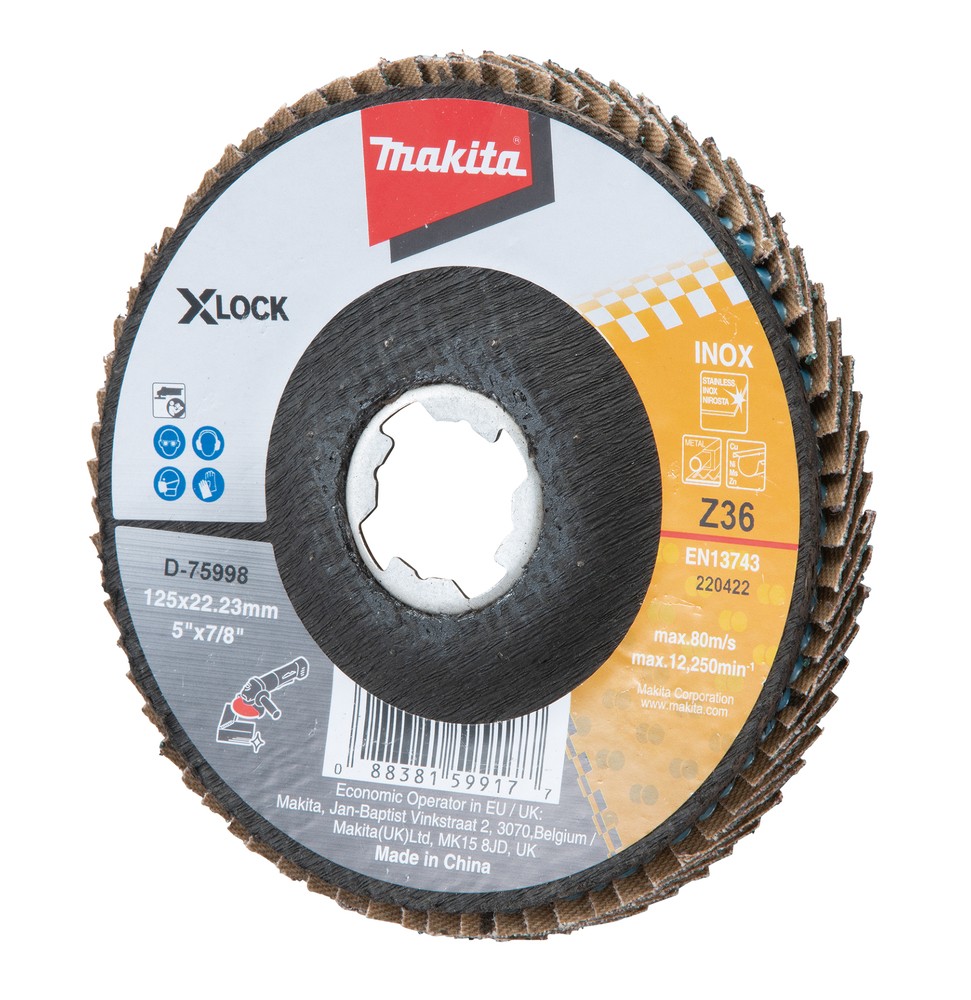 จานทรายซ้อน MAKITA D-75998 เบอร์ Z36 ขนาด 125 มม.