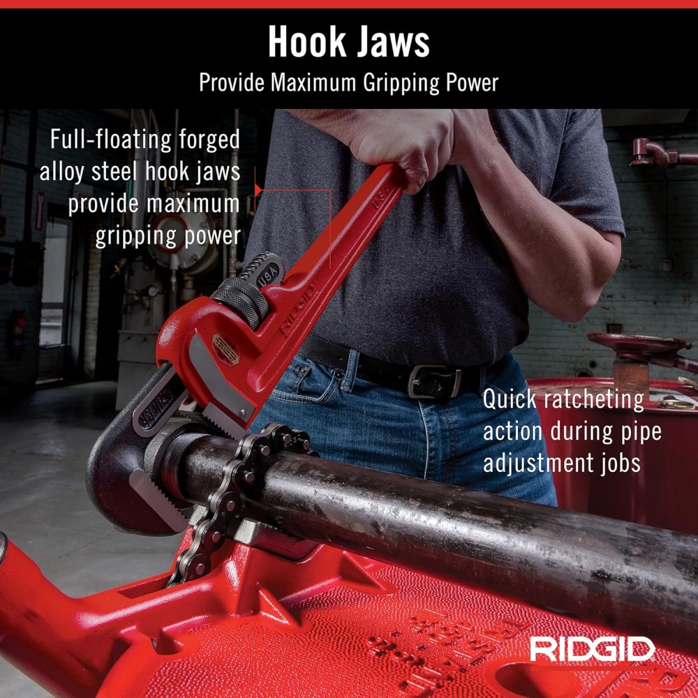 ประแจจับท่อ ปากตรง RIDGID 31030 ขนาด 24 นิ้ว (จับท่อสูงสุด 3 นิ้ว)