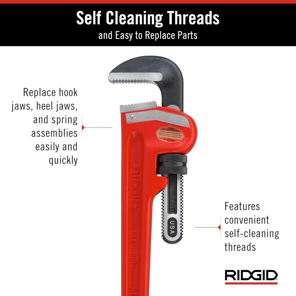 ประแจจับท่อ ปากตรง RIDGID 31035 ขนาด 36 นิ้ว (จับท่อสูงสุด 5 นิ้ว)