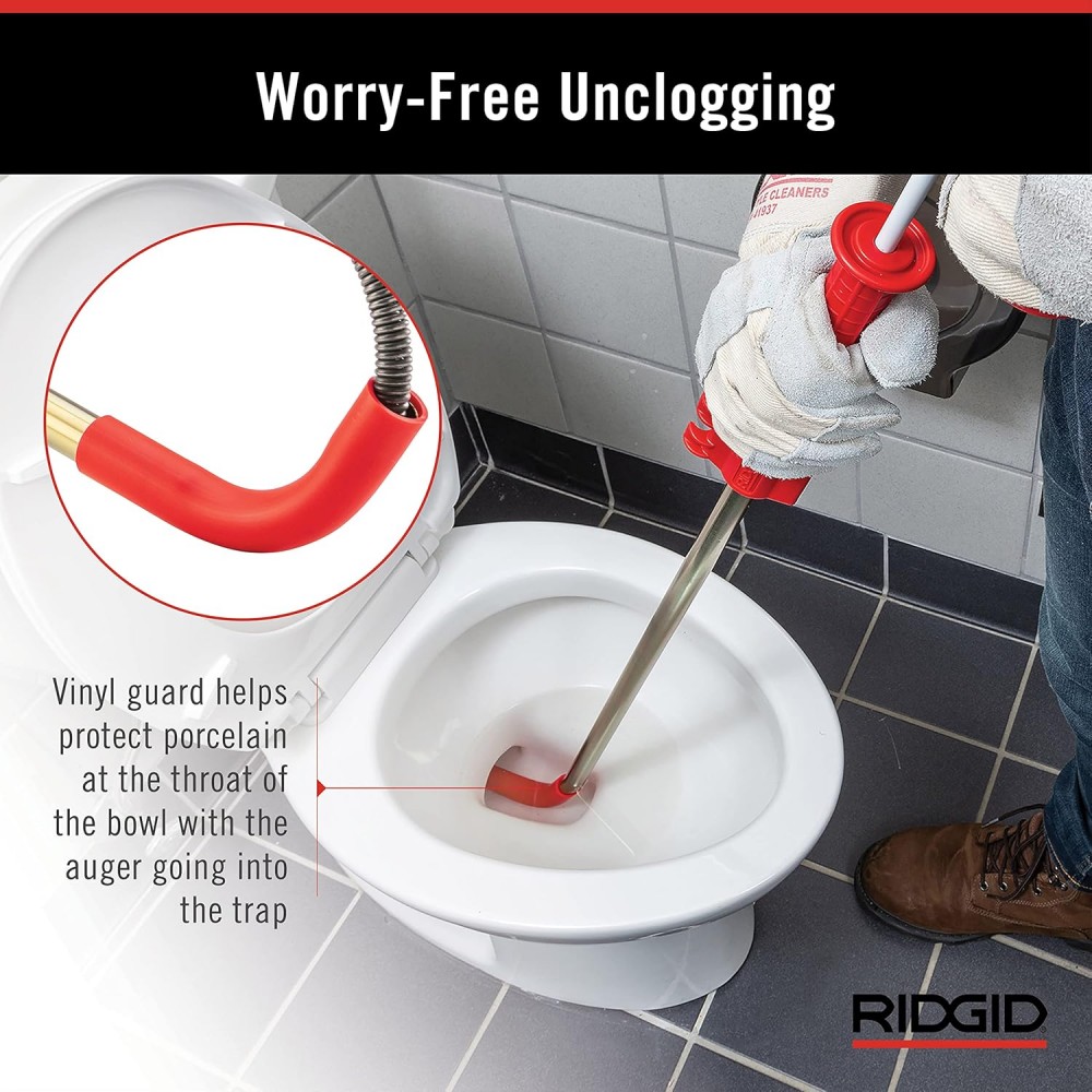 เครื่องมือล้างชักโครก เครื่องมือทะลวงท่อ RIDGID K3 (59787) แบบมือหมุน ความยาว 3 ฟุต
