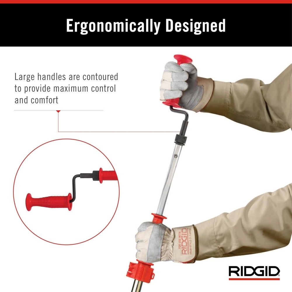 เครื่องมือล้างชักโครก เครื่องมือทะลวงท่อ RIDGID K-6P (56658) ความยาว 6 ฟุต ใช้กับสว่านไฟฟ้าได้