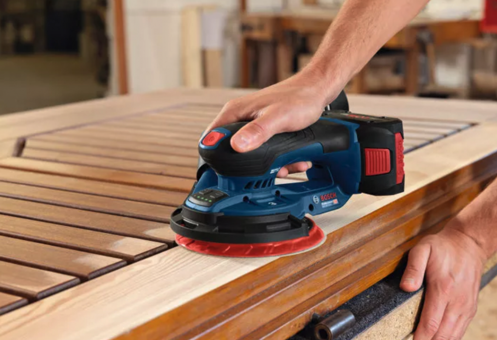 เครื่องขัดกระดาษทรายไร้สาย BOSCH GEX 18V-150-3 Professional ระบบลูกเบี้ยว 0601372904 (ตัวเปล่า)