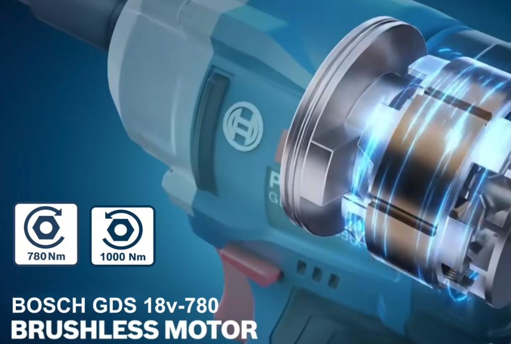 บล็อกกระแทกไร้สาย BOSCH GDS 18V-780 Professional ขนาด 1/2 นิ้ว แรงบิด 780 นิวตันเมตร (ตัวเปล่า)