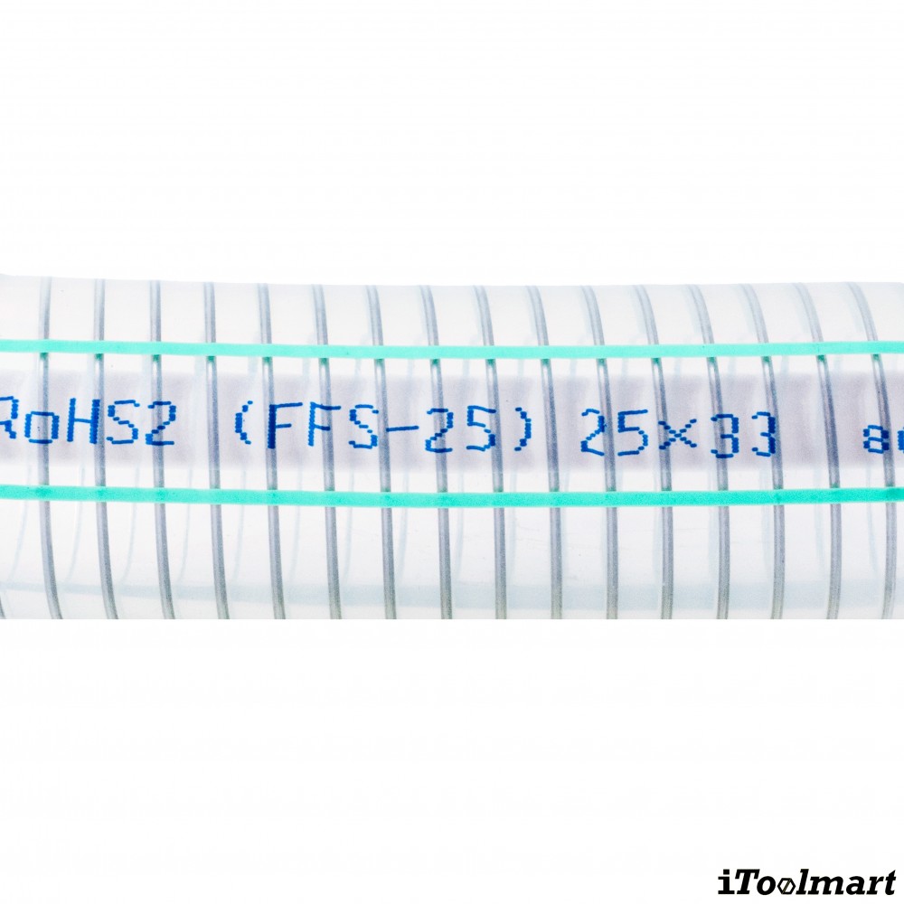 สายยางฟู้ดเกรด ETFE TOYOX FFS 32 สายดูดอาหารลวดสปริงทนสารเคมี ขนาด 1 1 4 นิ้ว 1 เมตร