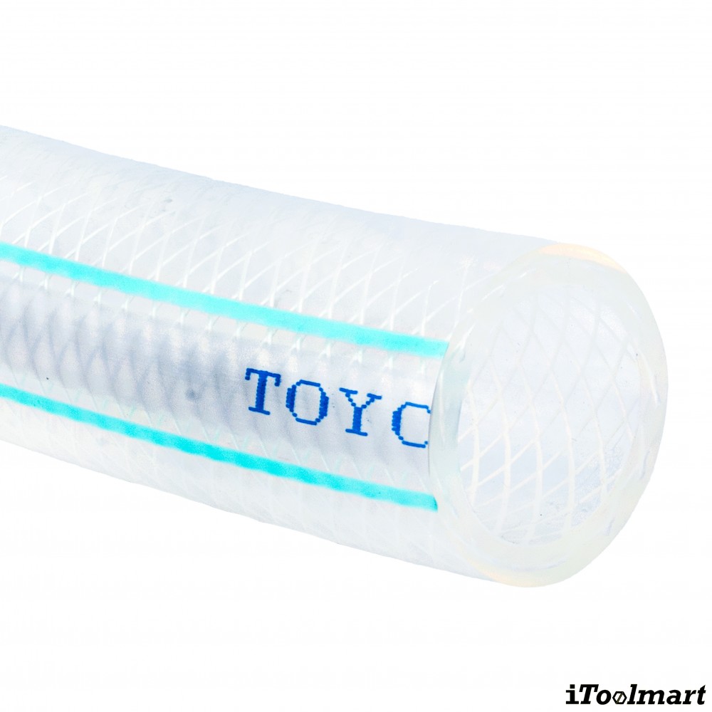 สายยางฟู้ดเกรด ETFE TOYOX FF 50 สายทนเคมีด้ายโพลีเอสเตอร์ถัก ขนาด 2 นิ้ว 1 เมตร