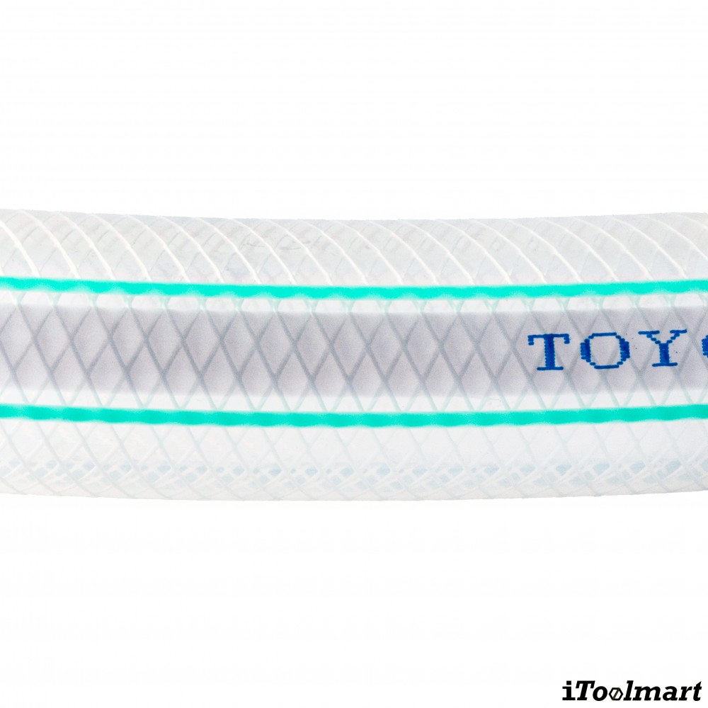 สายยางฟู้ดเกรด ETFE TOYOX FF 32 สายทนเคมีด้ายโพลีเอสเตอร์ถัก ขนาด 1 1 4 นิ้ว ม้วน 20 เมตร