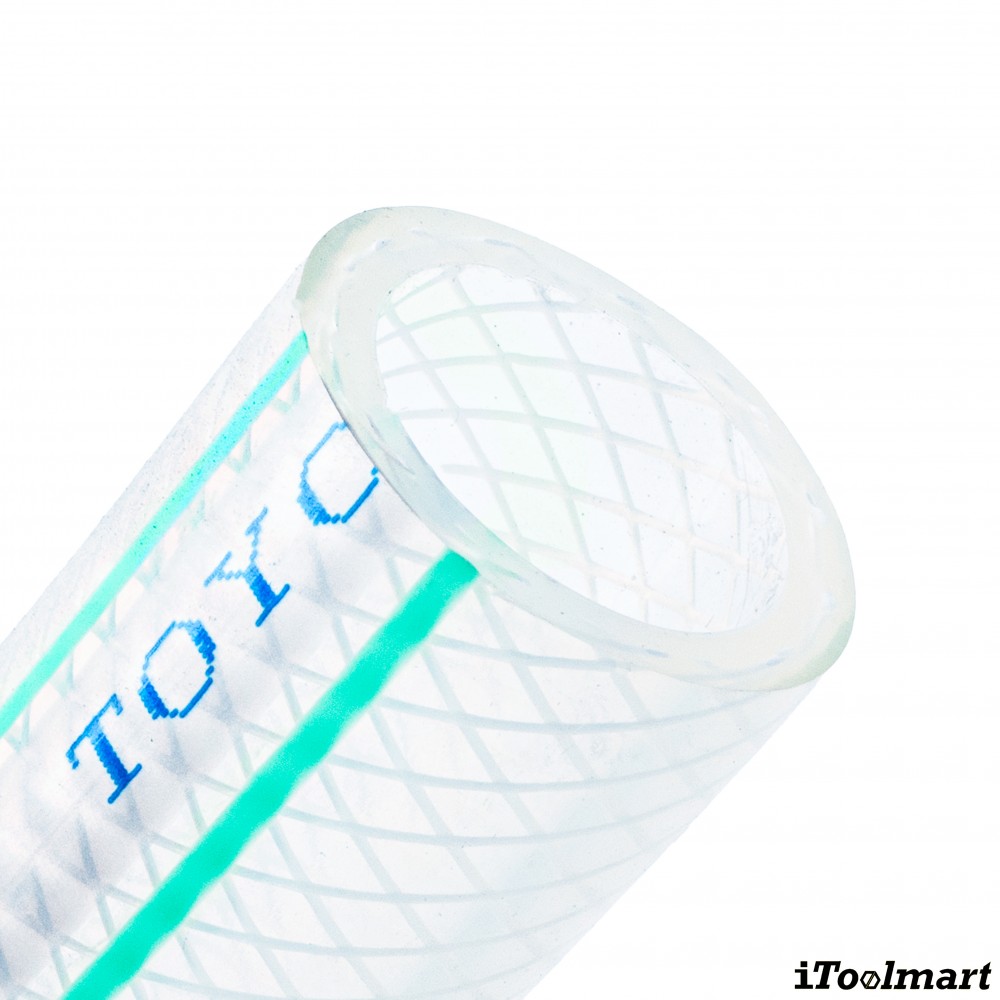 สายยางฟู้ดเกรด ETFE TOYOX FF สายทนเคมีด้ายโพลีเอสเตอร์ถัก ขนาด 1 เมตร   ม้วน 20 เมตร