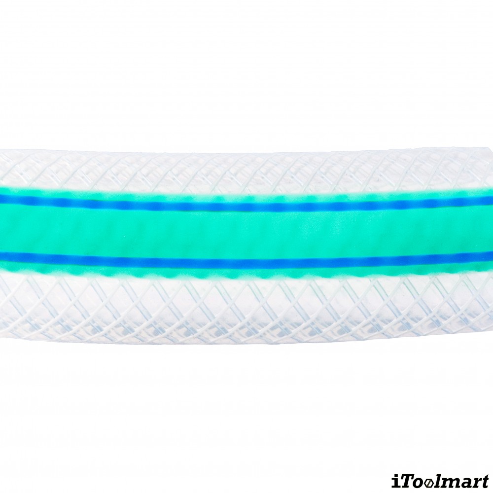 สายยางฟู้ดเกรด PVC TOYOX HTF 15 สายอาหารอเนกประสงค์ด้ายโพลีเอสเตอร์เอ็นถัก ขนาด 5 8 นิ้ว 1 เมตร