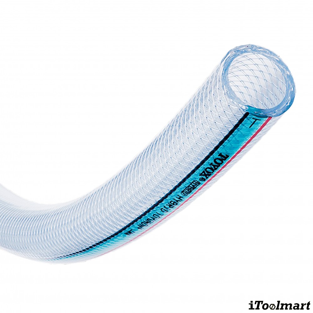 สายยาง PVC TOYOX HTR 9 สายอเนกประสงค์ด้ายโพลีเอสเตอร์ถักโค้งงอได้สูง ขนาด 3 8 นิ้ว 1 เมตร