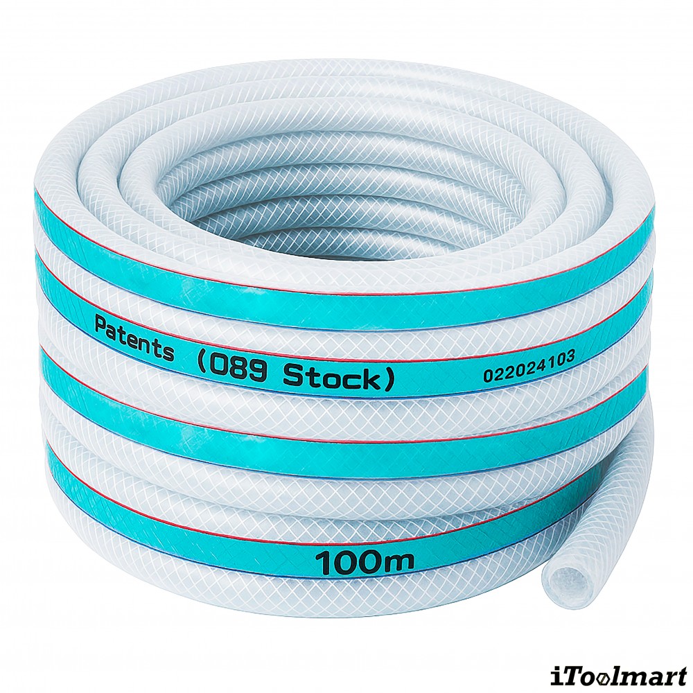 สายยาง PVC TOYOX HTR 9 สายอเนกประสงค์ด้ายโพลีเอสเตอร์ถักโค้งงอได้สูง ขนาด 3 8 นิ้ว ม้วน 100 เมตร
