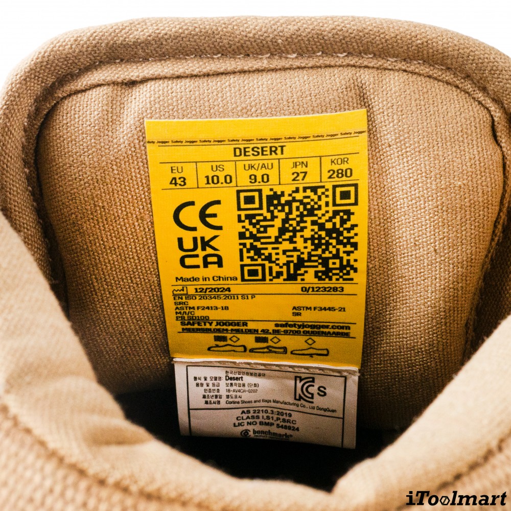 รองเท้าเซฟตี้ JOGGER DESERT หุ้มข้อ หัวเหล็ก เบอร์ EU 43