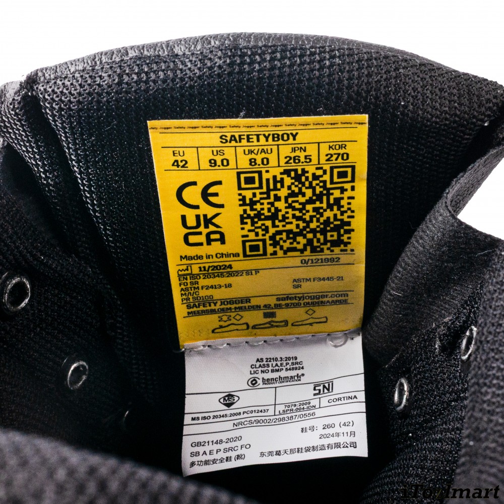 รองเท้าเซฟตี้ JOGGER SAFETYBOY หนังแท้ หุ้มข้อ เบอร์ EU 42 รองเท้าเซฟตี้ JOGGER SAFETYBOY หนังแท้ หุ้มข้อ เบอร์ EU 42