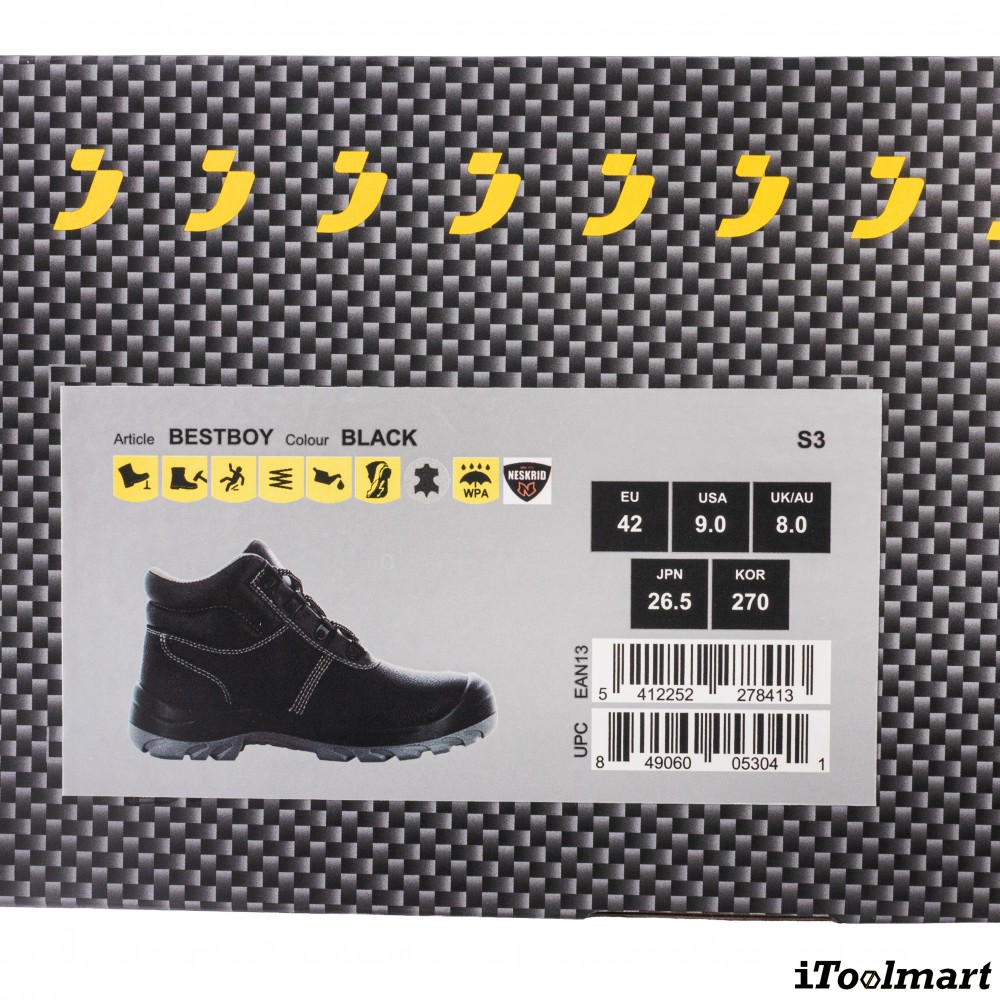 รองเท้าเซฟตี้ JOGGER BESTBOY หนังแท้ หุ้มข้อ หัวเหล็ก เบอร์ 42