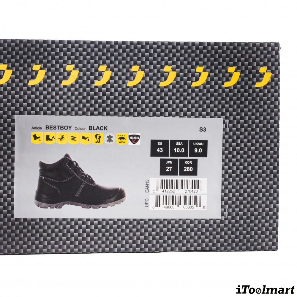 รองเท้าเซฟตี้ JOGGER BESTBOY หนังแท้ หุ้มข้อ หัวเหล็ก เบอร์ 43