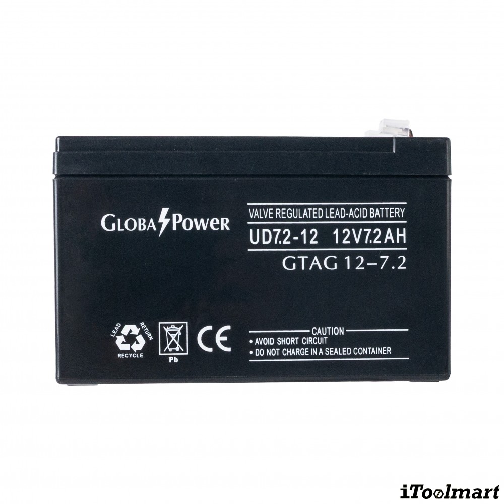 แบตเตอรี่แห้ง GLOBAL POWER GTAG 12 7 2 12V 7 2Ah AGM SERIES