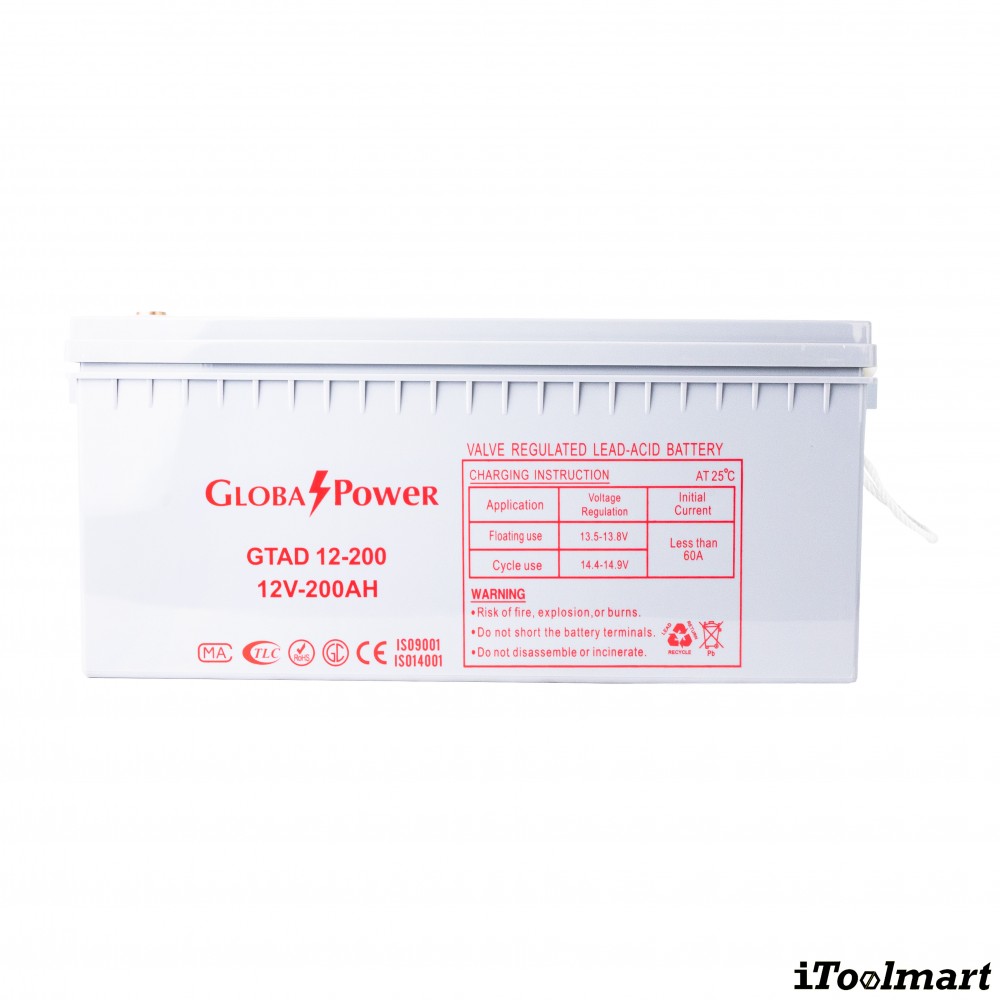 แบตเตอรี่โซล่าเซลล์ GLOBAL POWER GTAD 12 200 12V 200Ah DC SERIES