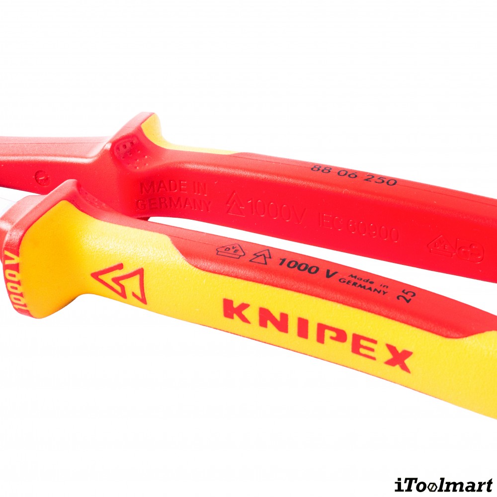 คีมคอม้า KNIPEX 88 06 250 SB คีมถอดปั๊มน้ำ Alligator โครเมี่ยม ด้าม VDE