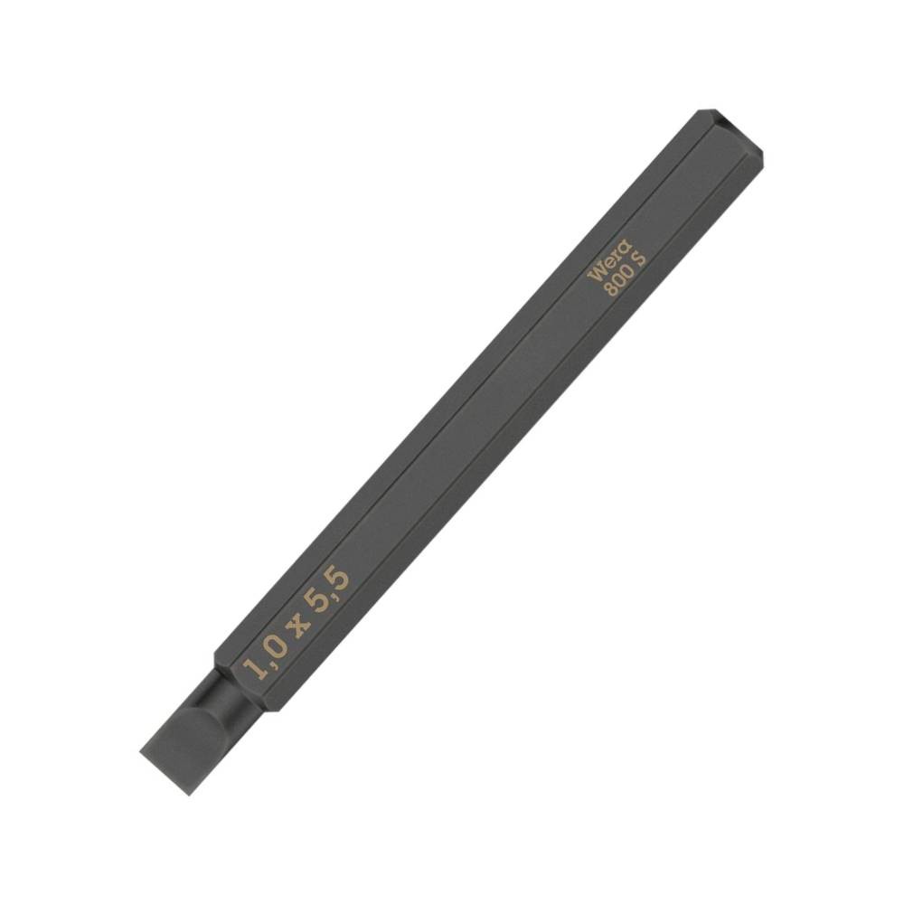 ดอกไขควงกระแทก Wera 800 S 05018141001 ขนาด 0 8 x 70 mm 