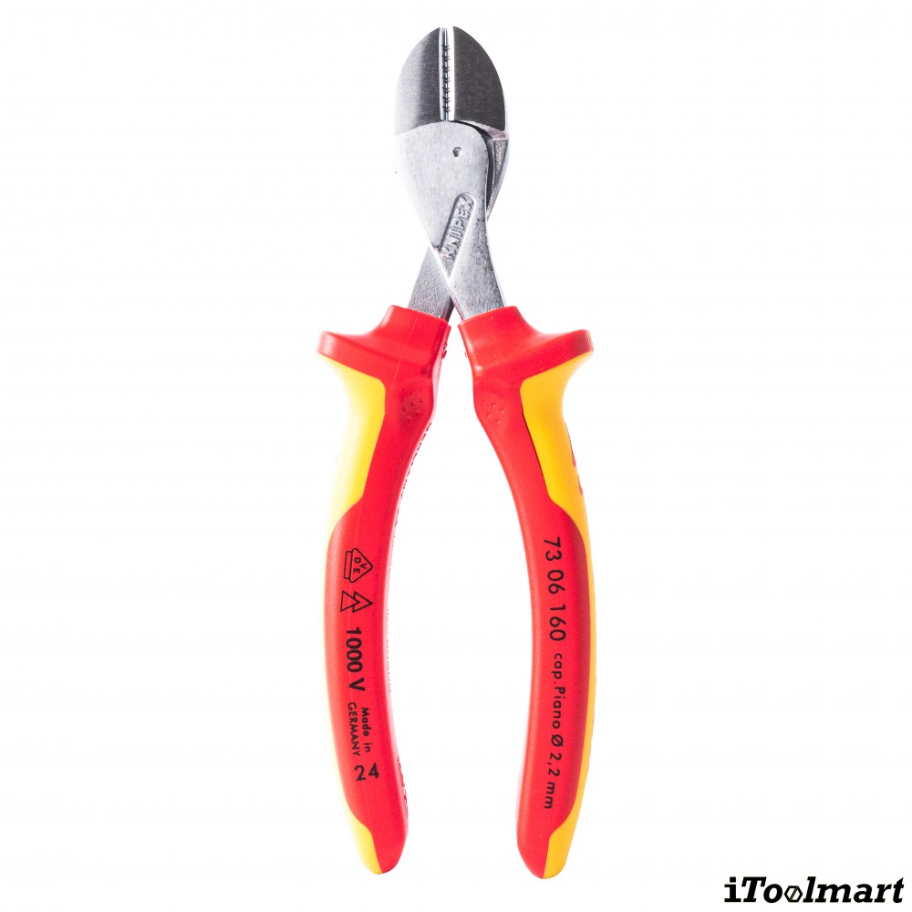 คีมตัดสายไฟ KNIPEX 73 06 160 SB X Cut โครเมี่ยม ด้าม VDE