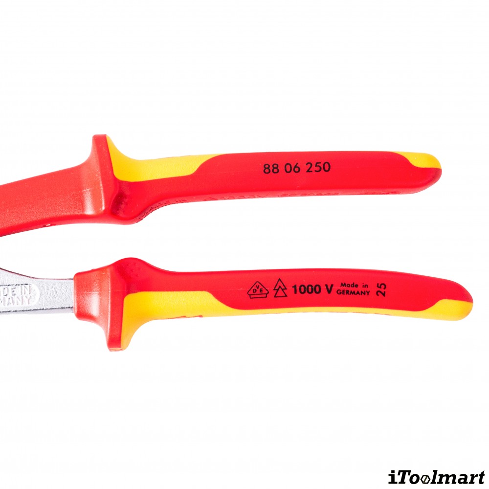 คีมคอม้า KNIPEX 88 06 250 SB คีมถอดปั๊มน้ำ Alligator โครเมี่ยม ด้าม VDE
