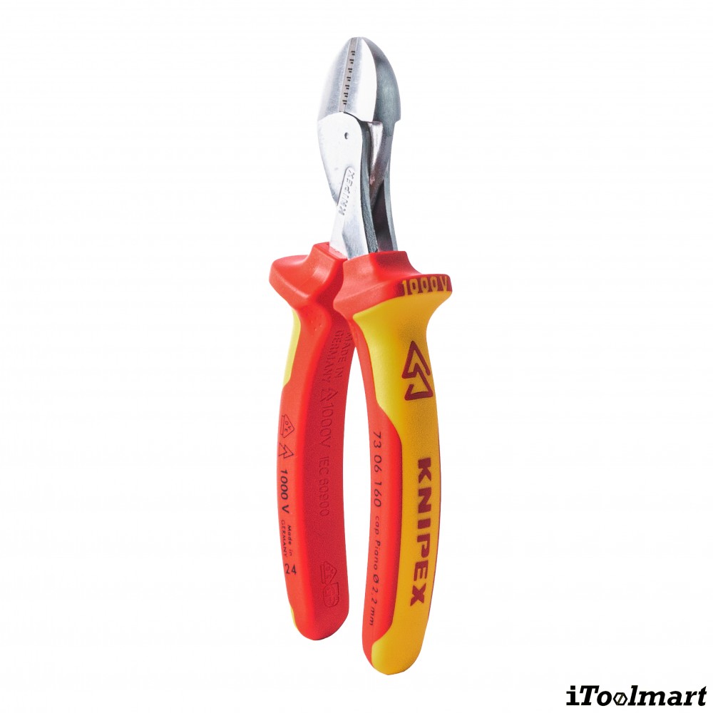 คีมตัดสายไฟ KNIPEX 73 06 160 SB X Cut โครเมี่ยม ด้าม VDE