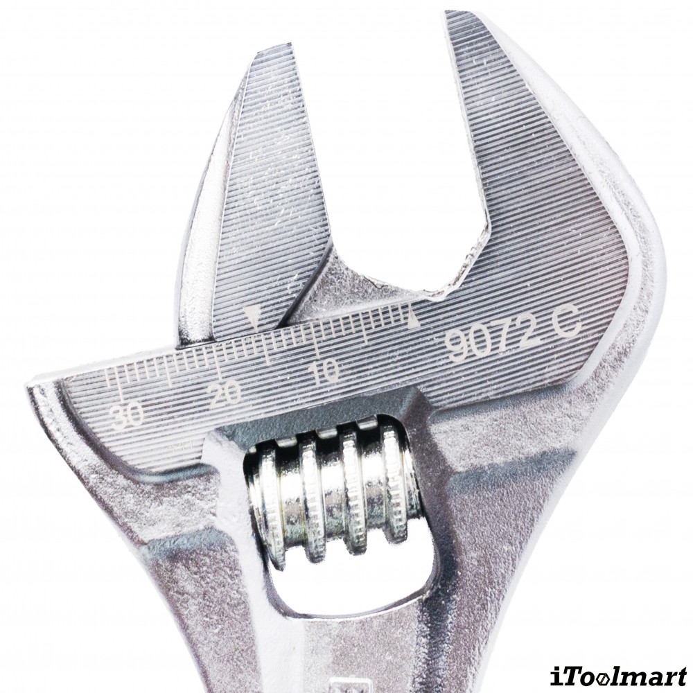 ประแจเลื่อน BAHCO 9072C ขนาด 10 นิ้ว ชุบโครเมียม ด้ามจับหุ้มด้วย Thermoplastic Elastomer