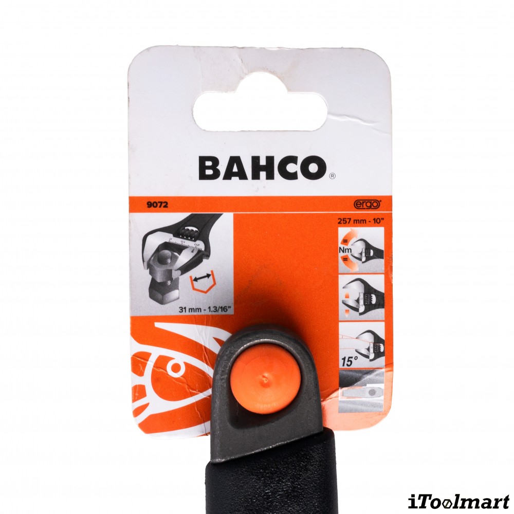 ประแจเลื่อน BAHCO 9072 ขนาด 10 นิ้ว ด้ามจับหุ้มด้วย Thermoplastic Elastomer