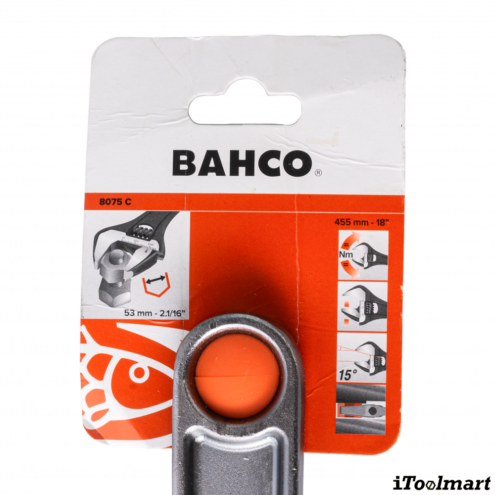 ประแจเลื่อน BAHCO 8075C ขนาด 18 นิ้ว ชุบโครเมียม