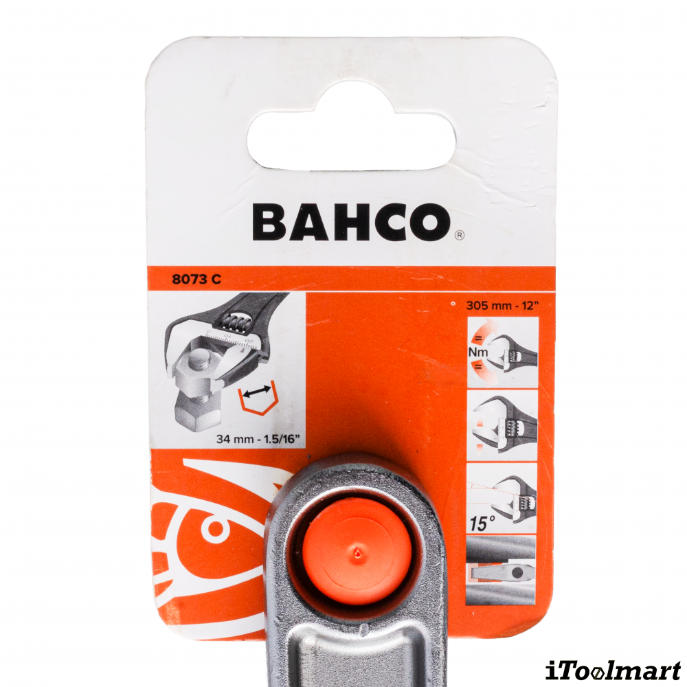 ประแจเลื่อน BAHCO 8073C ขนาด 12 นิ้ว ชุบโครเมียม