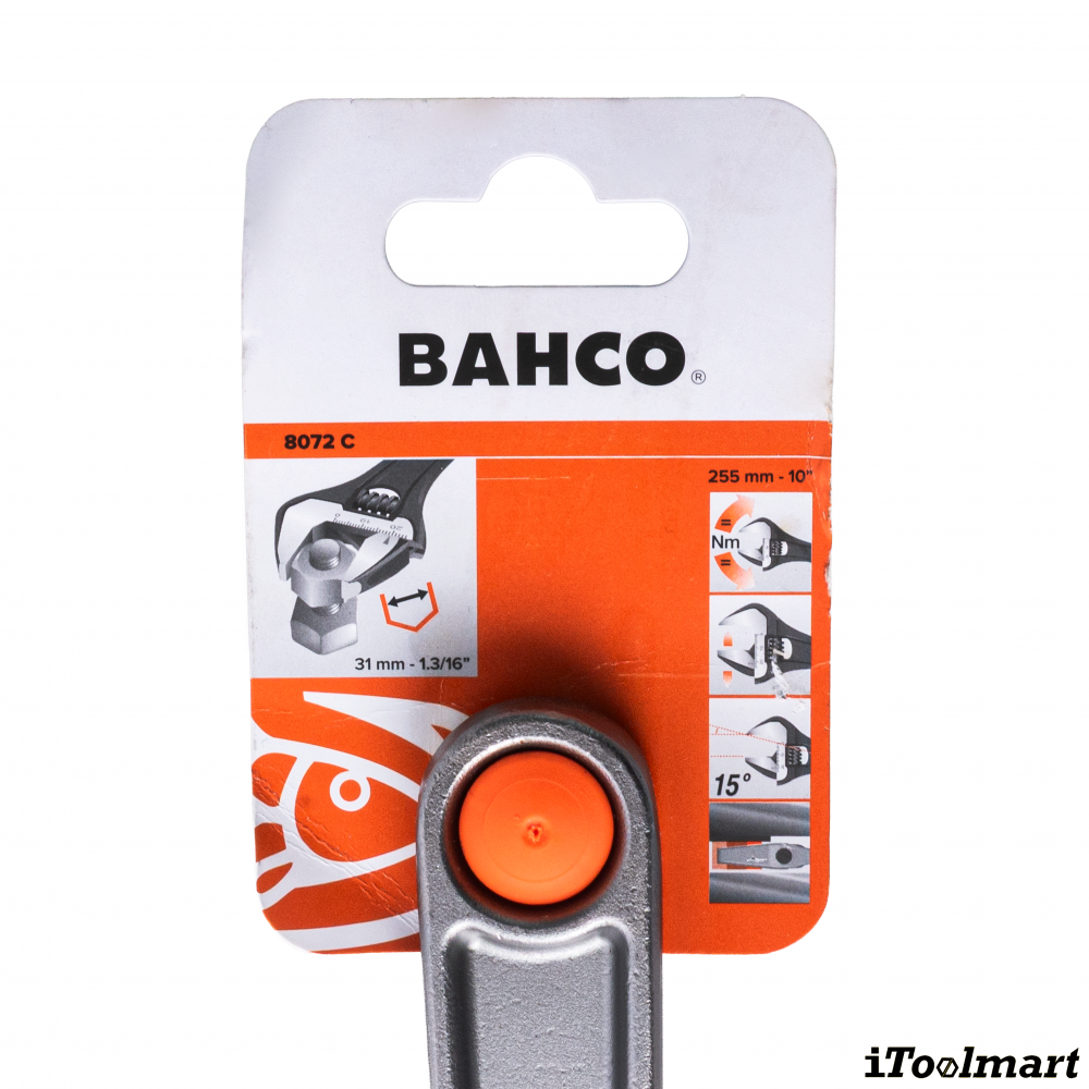 ประแจเลื่อน BAHCO 8072C ขนาด 10 นิ้ว ชุบโครเมียม