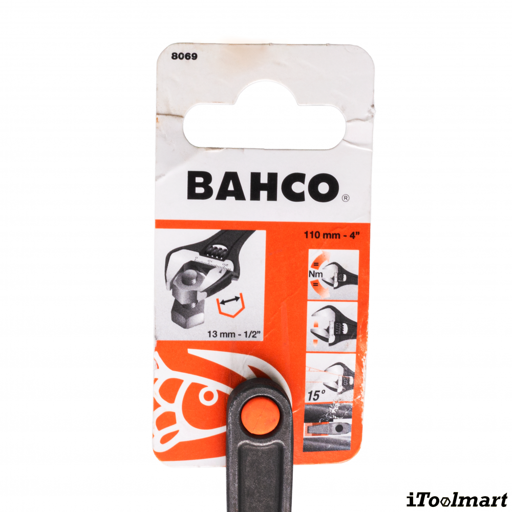 ประแจเลื่อน BAHCO 8069 ขนาด 4 นิ้ว