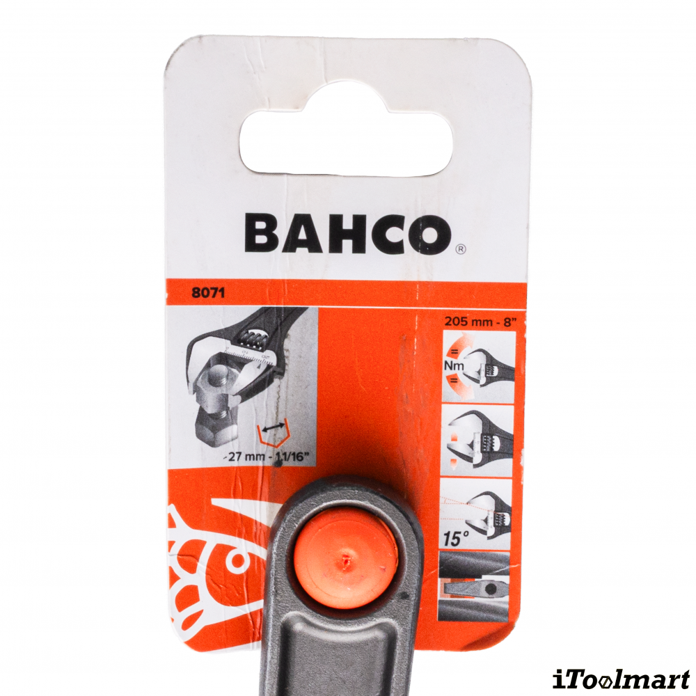 ประแจเลื่อน BAHCO 8071 ขนาด 8 นิ้ว