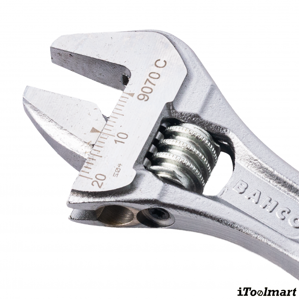 ประแจเลื่อน BAHCO 9070C ขนาด 6 นิ้ว ชุบโครเมียม ด้ามจับหุ้มด้วย Thermoplastic Elastomer