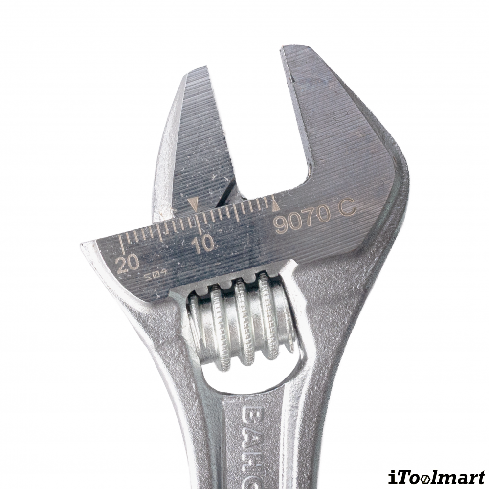 ประแจเลื่อน BAHCO 9070C ขนาด 6 นิ้ว ชุบโครเมียม ด้ามจับหุ้มด้วย Thermoplastic Elastomer