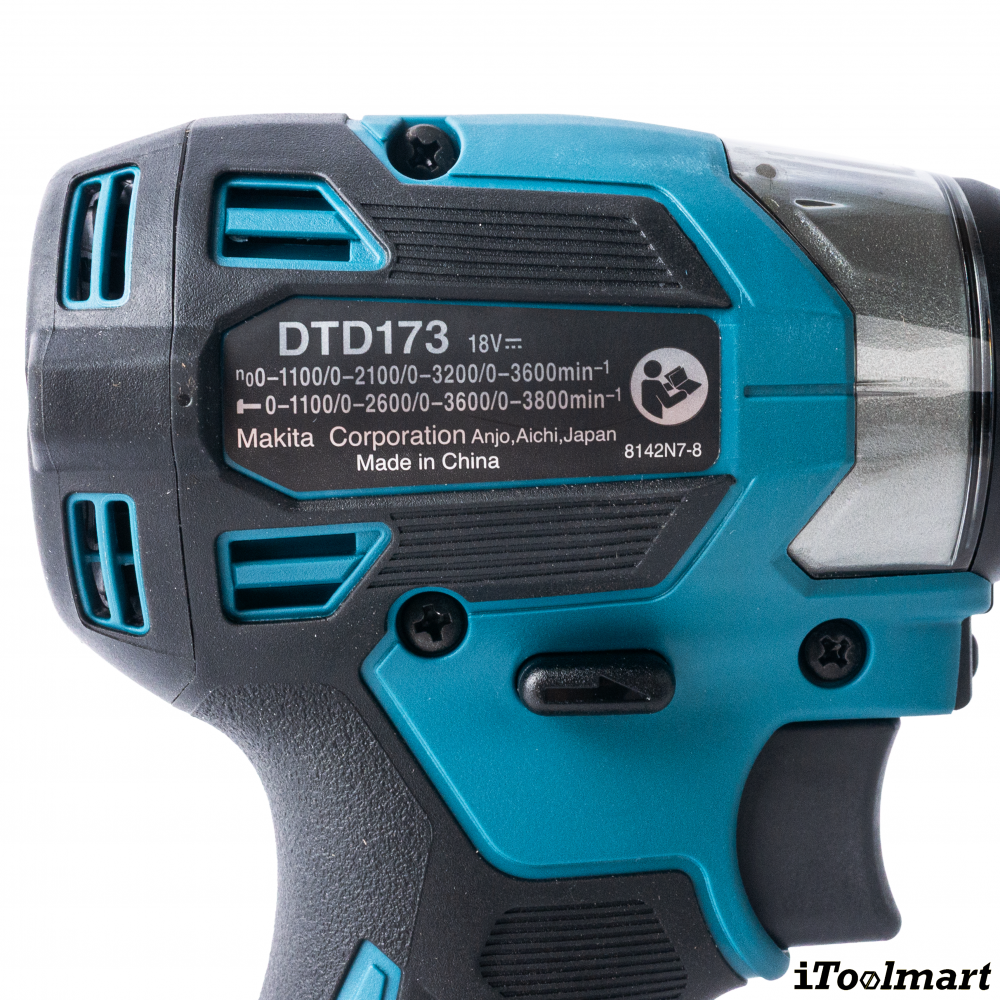 ชุดสว่านไขควงกระแทกไร้สาย MAKITA DTD173RTJ 18V มอเตอร์ไร้แปรงถ่าน แรงบิด 180 นิวตันเมตร