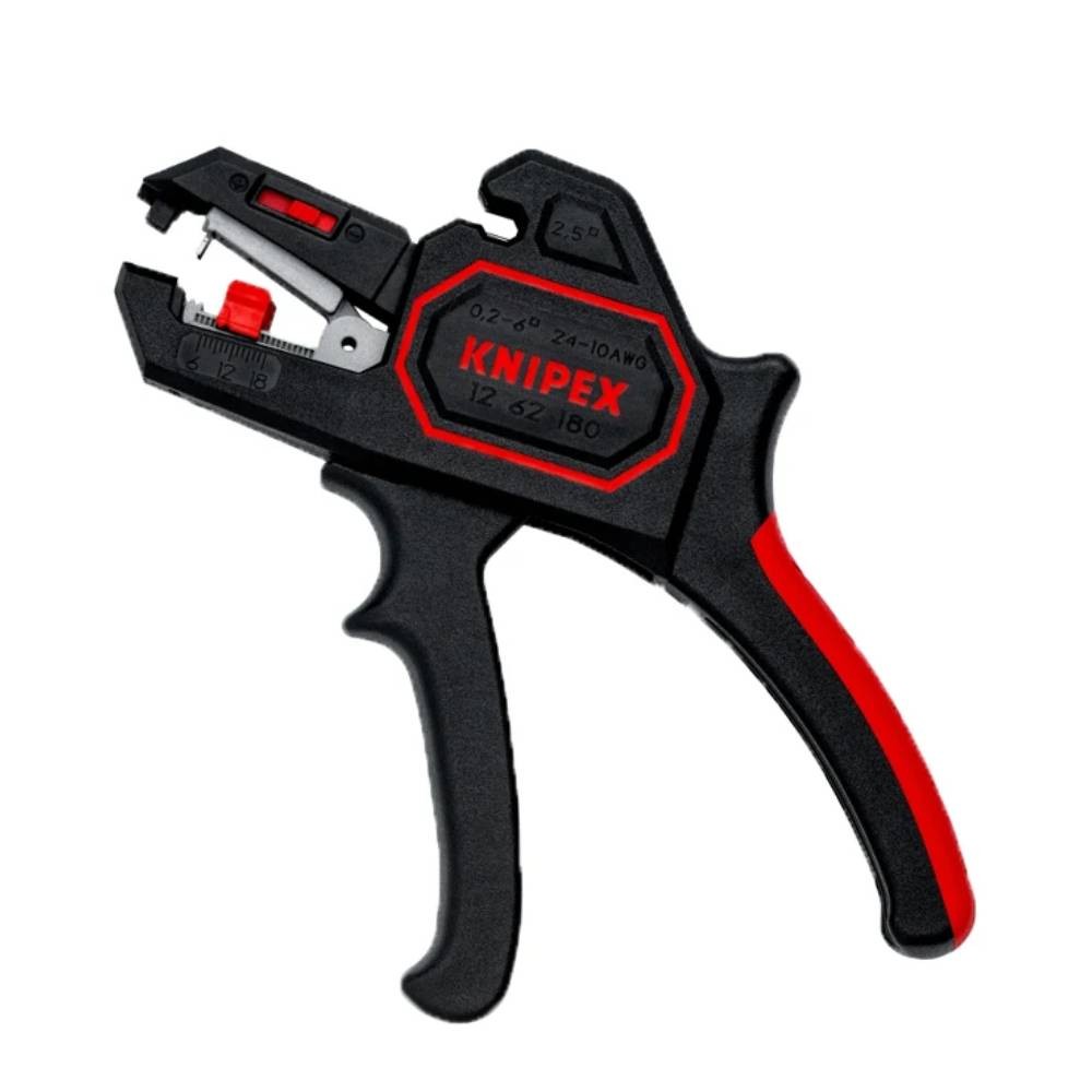 คีมปอกสายไฟ KNIPEX Automatische Abisolierzange 12 62 180 SB ขนาด 0 2 6 0 mm 