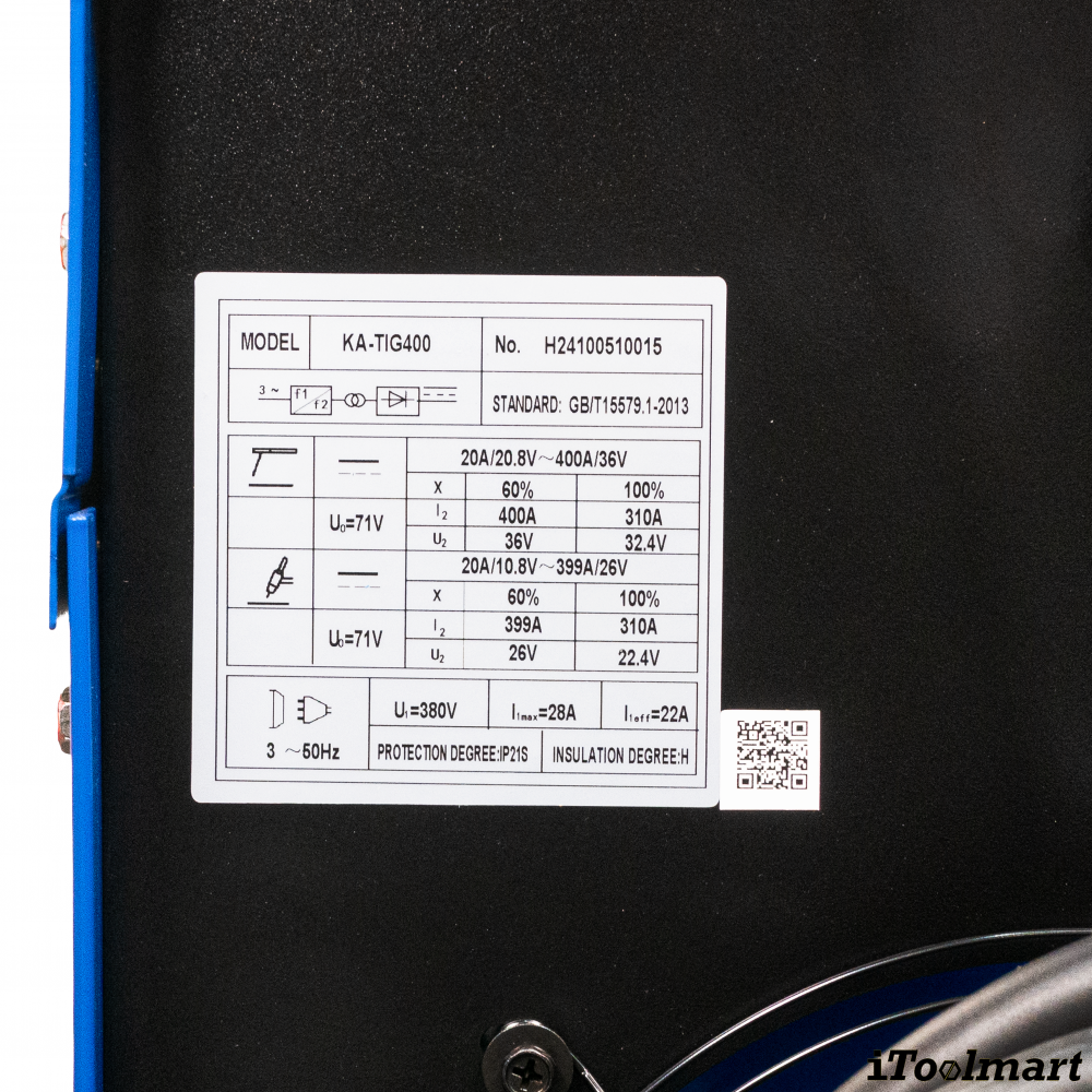 เครื่องเชื่อม TIG KOVET KA TIG400 Aotai Air Cooled ไฟ 3 สาย