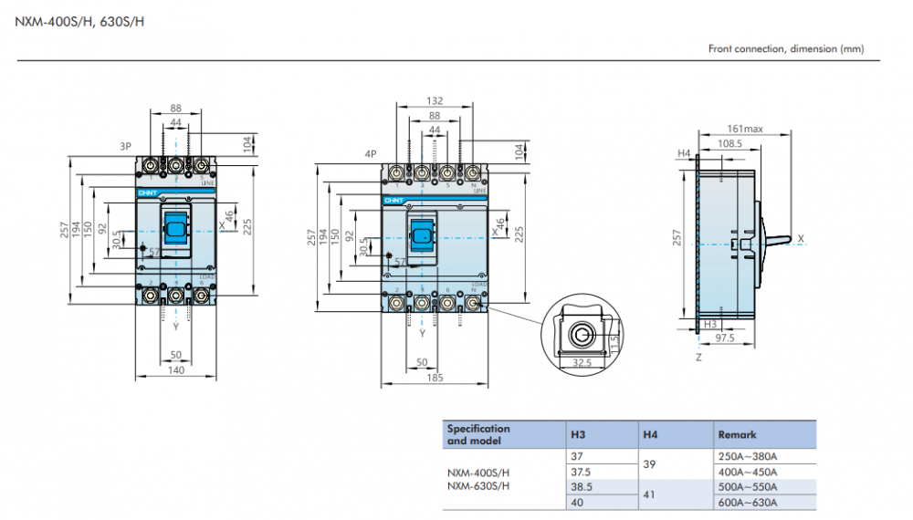 เซอร์กิตเบรกเกอร์ CHINT NXM 400S 3300 315A 50kA 400AF แรงดัน 380 โวลต์ กระแส 315 แอมป์ เซอร์กิตเบรกเกอร์ CHINT NXM 400S 3300 315A 50kA 400AF แรงดัน 380 โวลต์ กระแส 315 แอมป์