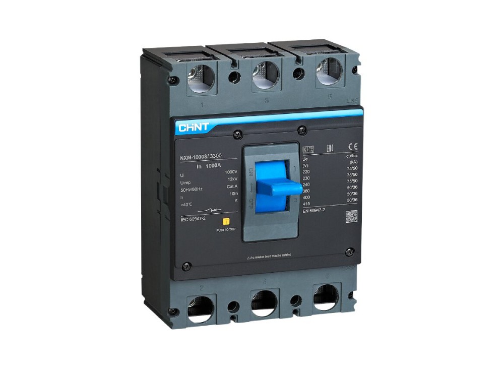 เซอร์กิตเบรกเกอร์ CHINT NXM 1000S 3300 1000A 50kA 1000AF แรงดัน 380 โวลต์ กระแส 1000 แอมป์ เซอร์กิตเบรกเกอร์ CHINT NXM 1000S 3300 1000A 50kA 1000AF แรงดัน 380 โวลต์ กระแส 1000 แอมป์