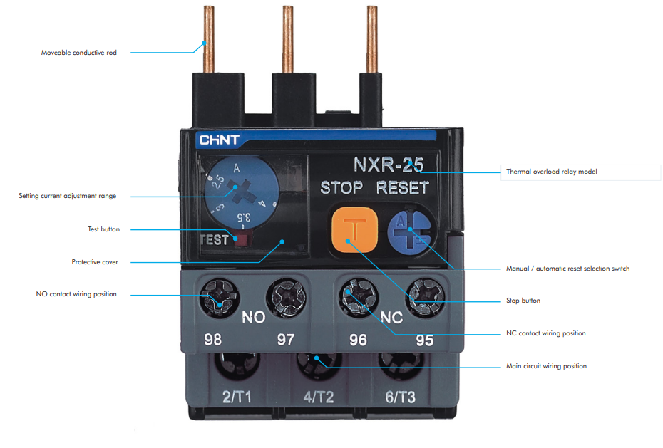 โอเวอร์โหลด CHINT NXR 12 กระแส0 1 0 16A 29G โอเวอร์โหลด CHINT NXR 12 กระแส0 1 0 16A 29G