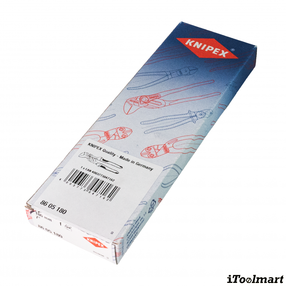 คีมคอม้า Knipex 86 05 180 SB Pliers Wrenches 180 mm 