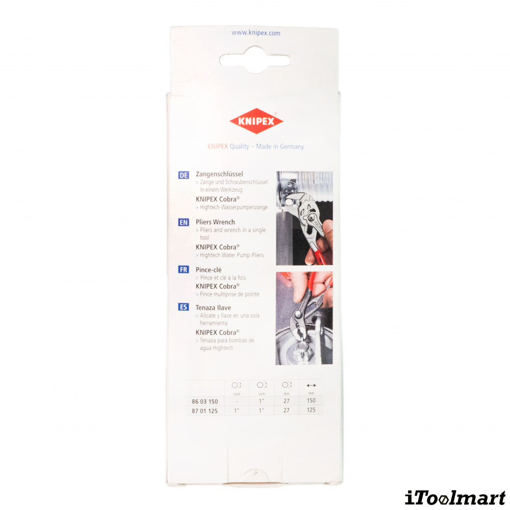 ชุดคีมคอม้า KNIPEX 00 20 72 V01