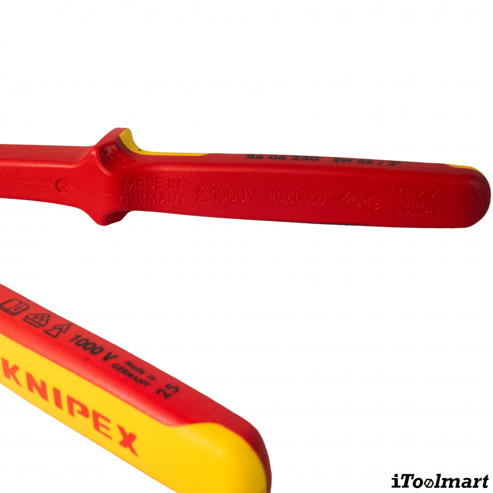 คีมคอม้า KNIPEX 86 06 250 SB Pliers Wrench โครเมี่ยม ด้าม VDE