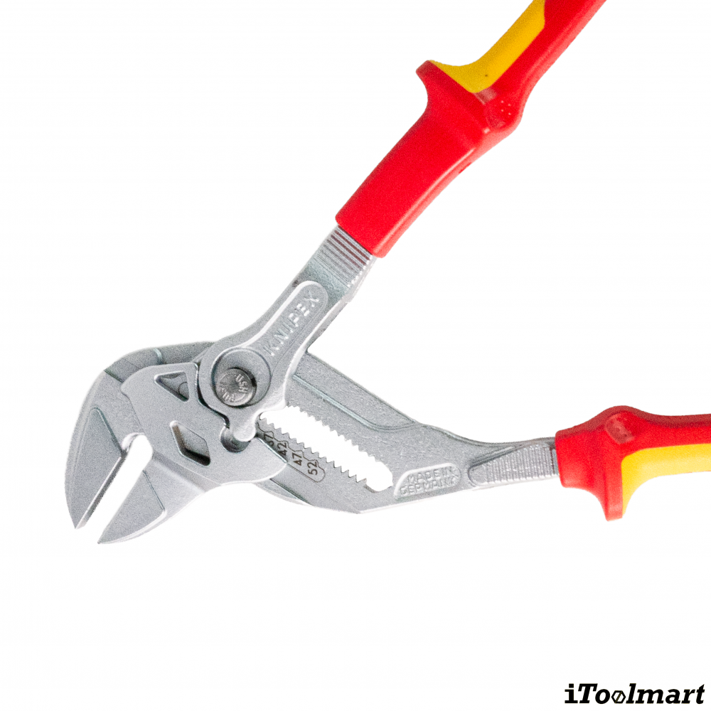 คีมคอม้า KNIPEX 86 06 250 SB Pliers Wrench โครเมี่ยม ด้าม VDE