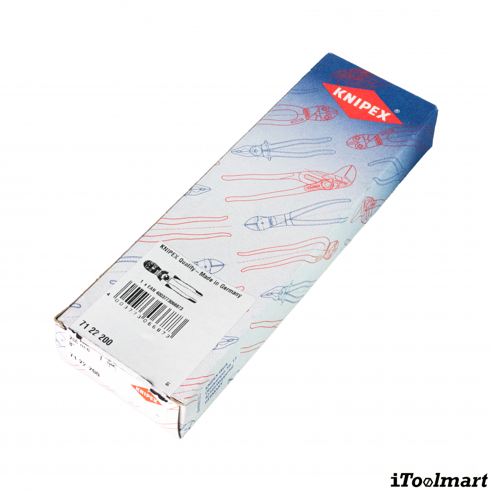 คีมตัดลวด Knipex 71 22 200 SB SB ปากเฉียง CoBolt ตัดอเนกประสงค์ ด้าม 2 วัสดุ ขนาด 200 mm 