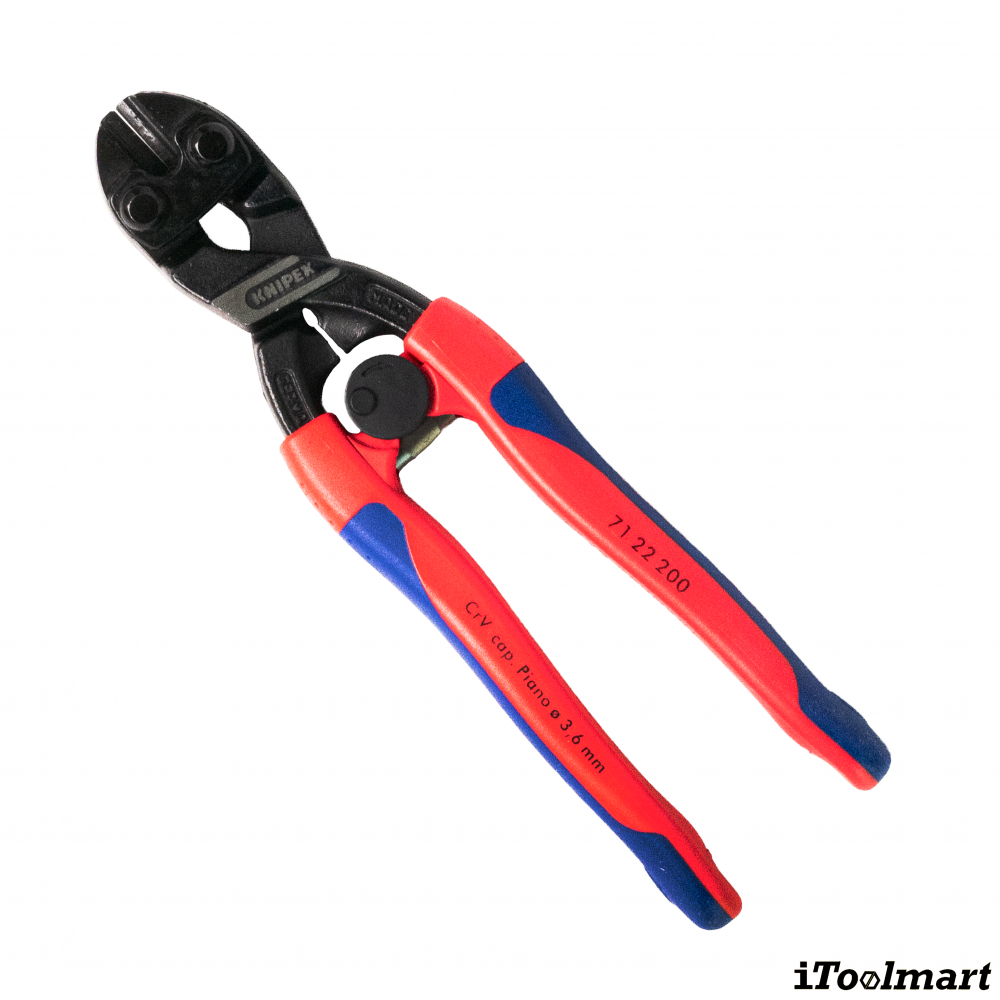 คีมตัดลวด Knipex 71 22 200 SB SB ปากเฉียง CoBolt ตัดอเนกประสงค์ ด้าม 2 วัสดุ ขนาด 200 mm 