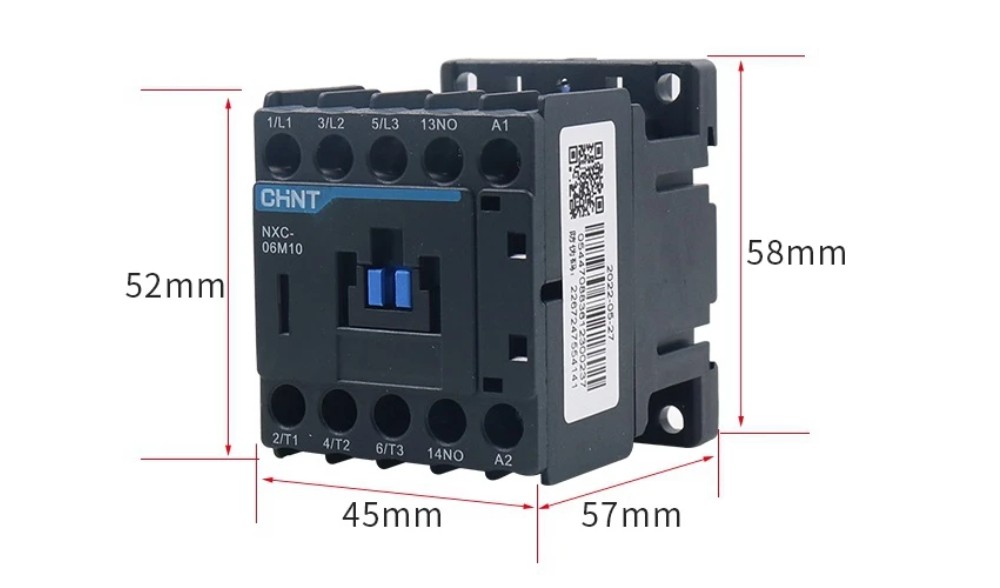 แมกเนติกคอนแทคเตอร์ CHINT NXC 06M10 แรงดัน 230V 50 60Hz กระแส 6 แอมแปร์ แมกเนติกคอนแทคเตอร์ CHINT NXC 06M10 แรงดัน 230V 50 60Hz กระแส 6 แอมแปร์
