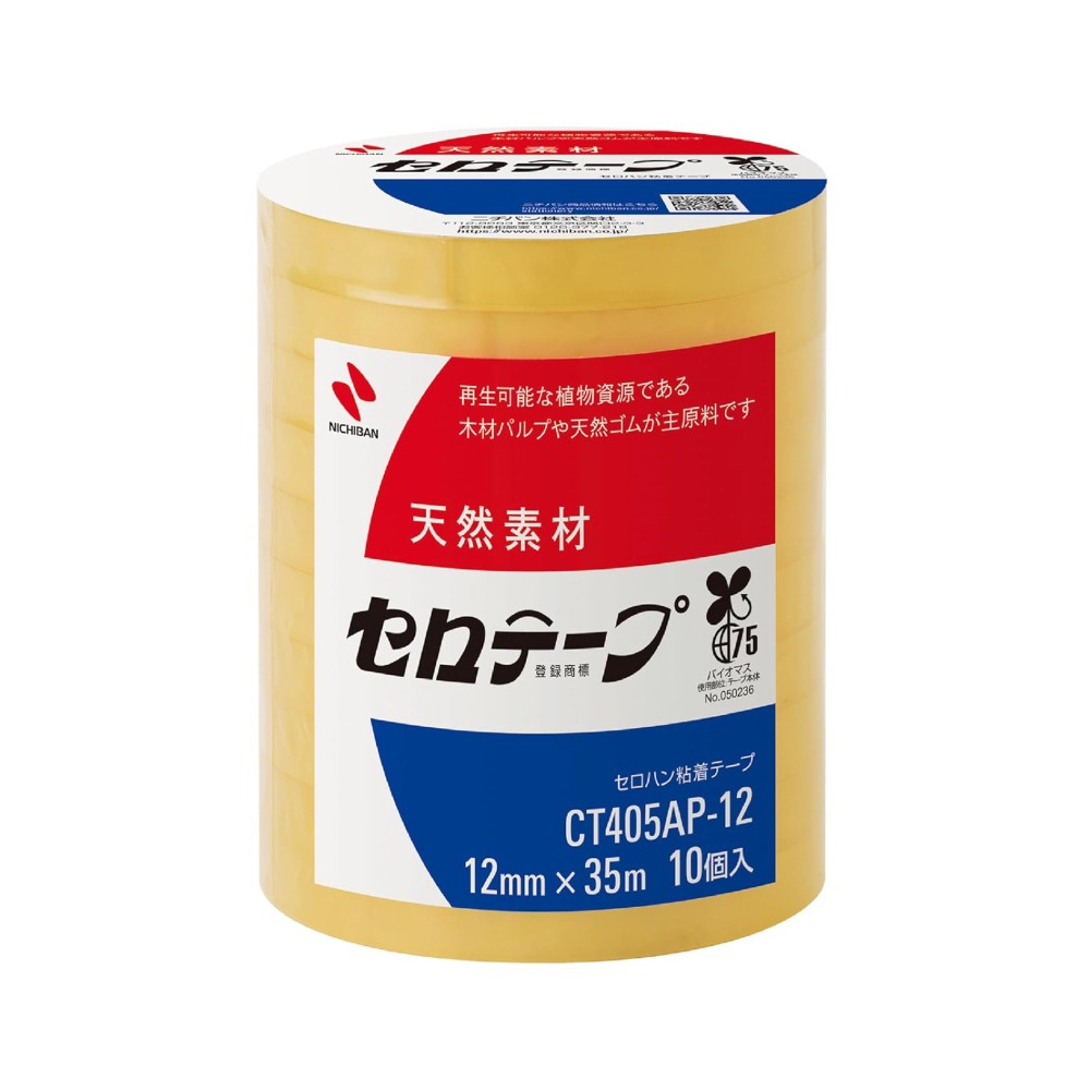 เทปใส NICHIBAN CT405AP 12 แพ็ค 10 ม้วน ขนาด 12 มม  x 35 ม  ติดแน่นทนทาน