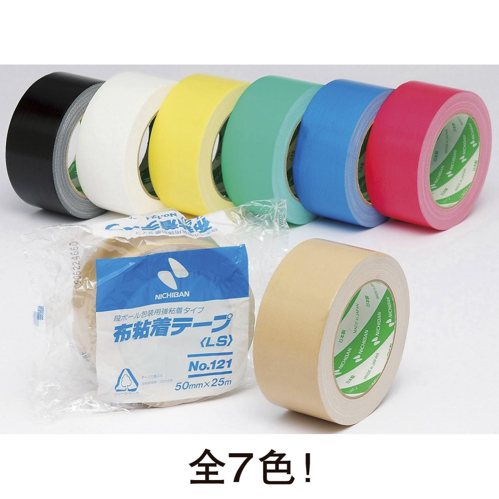 เทปผ้า NICHIBAN 1216 50 ขนาด 50มม x 25เมตร สีดำ ประสิทธิภาพสูง